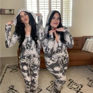 Tie-Dye Hooded Lounge Set